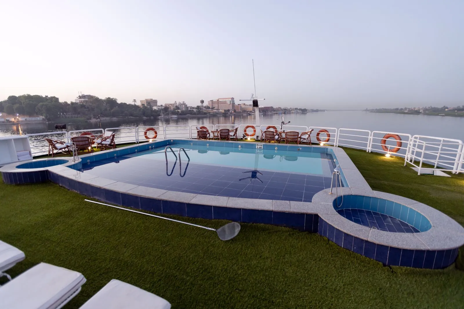 Sun deck of the MS King Tut I Nile Cruise Nile cruise